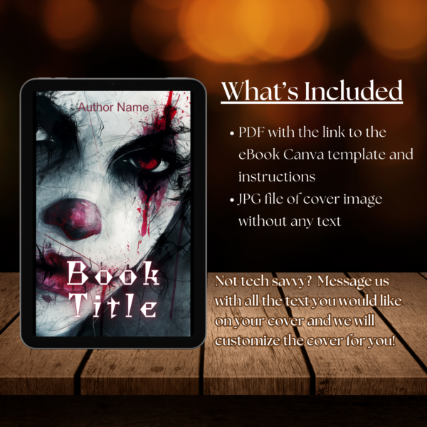 Spooky Clown: Premade Horror eBook Cover Design - Image 2